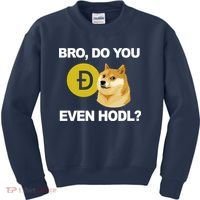 Bro Do You Even Hodl Funny Doge Coin Crypto Kids Sweatshirt thumb 0