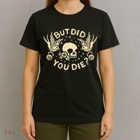 But Did You Die Retro Skull Tattoo Gym Funny Workout T-Shirt thumb 4