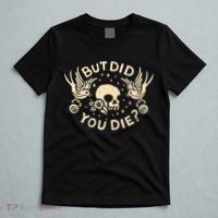 But Did You Die Retro Skull Tattoo Gym Funny Workout T-Shirt thumb 5