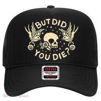But Did You Die Retro Skull Tattoo Gym Funny Workout Hat thumb 0