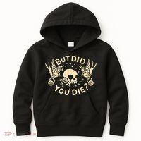 But Did You Die Retro Skull Tattoo Gym Funny Workout Kids Hoodie thumb 0