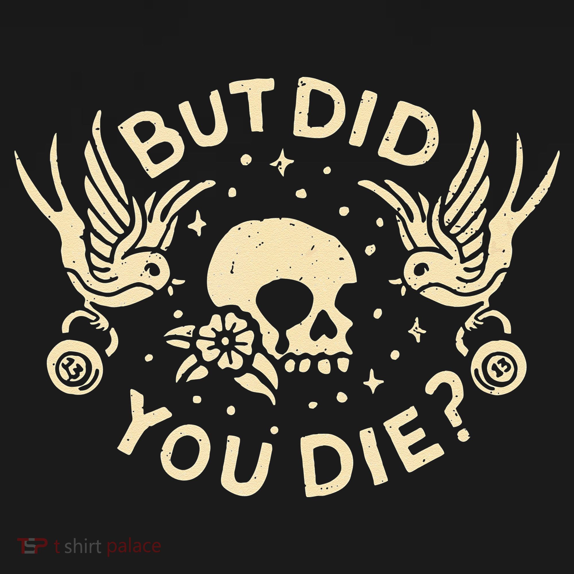 But Did You Die Retro Skull Tattoo Gym Funny Workout Kids Hoodie
