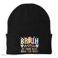 Bruh Do Your Best Rock The Test Day Teacher Student ABCD T Beanie thumb 0