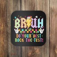 Bruh Do Your Best Rock The Test Day Teacher Student ABCD T Coaster thumb 0