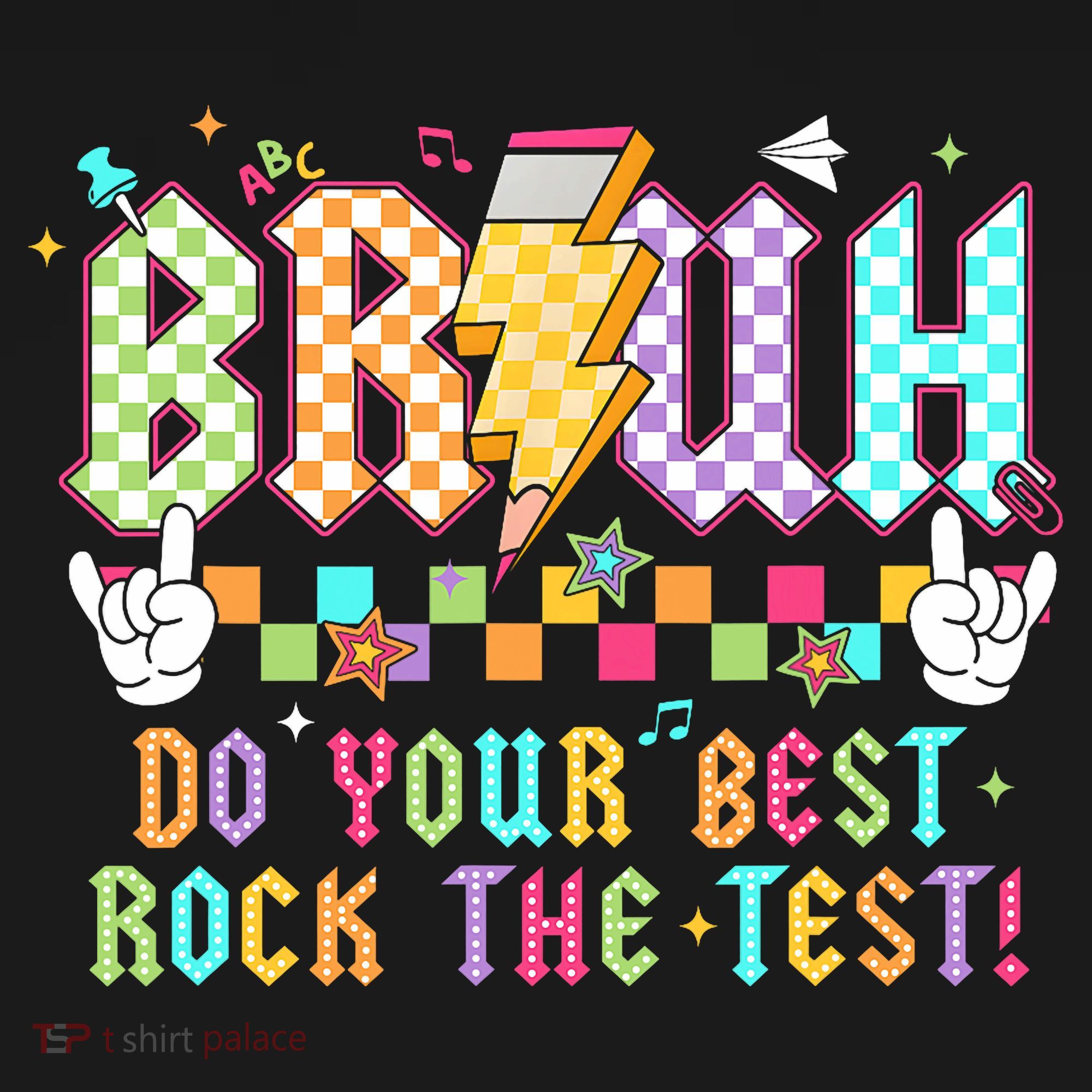 Bruh Do Your Best Rock The Test Day Teacher Student ABCD T Coaster