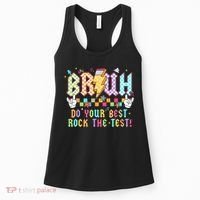 Bruh Do Your Best Rock The Test Day Teacher Student ABCD T Women's Tank Top thumb 0