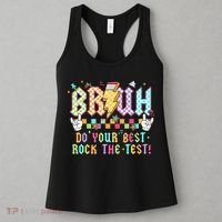 Bruh Do Your Best Rock The Test Day Teacher Student ABCD T Women's Tank Top thumb 3