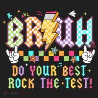 Bruh Do Your Best Rock The Test Day Teacher Student ABCD T Hat thumb 2