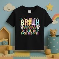 Bruh Do Your Best Rock The Test Day Teacher Student ABCD T Toddler T-Shirt thumb 3