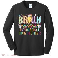 Bruh Do Your Best Rock The Test Day Teacher Student ABCD T Kids Long Sleeve Shirt thumb 0