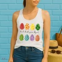 But Did You Dye Funny Easter Eggs Women's Tank Top thumb 2