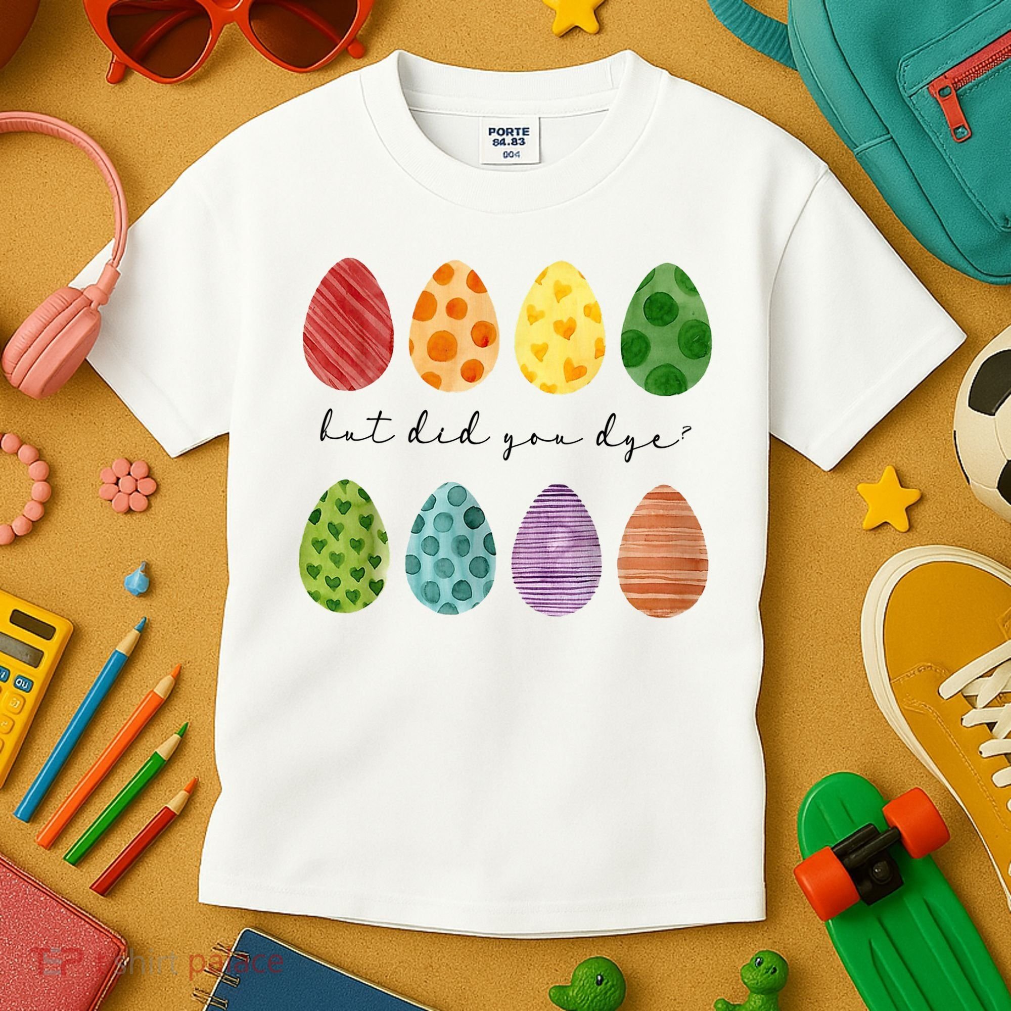But Did You Dye Funny Easter Eggs Kids T-Shirt