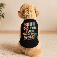 Bruh Did You Even Show Your Work Funny Math Teacher Groovy Doggie Tank thumb 2