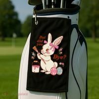 But Did You Dye Easter Bunny Women Funny Golf Towel thumb 2