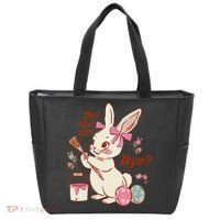 But Did You Dye Easter Bunny Women Funny Tote Bag thumb 0