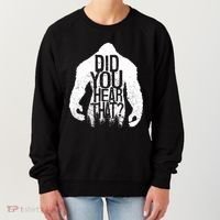 Bigfoot Did You Hear That Distressed Sasquatch Yeti Women's Sweatshirt thumb 0