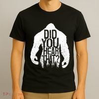Bigfoot Did You Hear That Distressed Sasquatch Yeti T-Shirt thumb 3