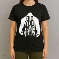 Bigfoot Did You Hear That Distressed Sasquatch Yeti T-Shirt thumb 4
