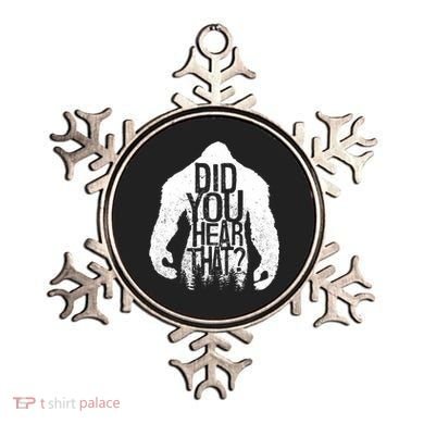 Bigfoot Did You Hear That Distressed Sasquatch Yeti Ornament
