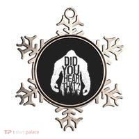 Bigfoot Did You Hear That Distressed Sasquatch Yeti Ornament thumb 0