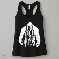 Bigfoot Did You Hear That Distressed Sasquatch Yeti Women's Tank Top thumb 3