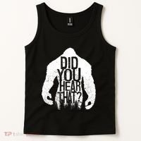 Bigfoot Did You Hear That Distressed Sasquatch Yeti Tank Top thumb 2