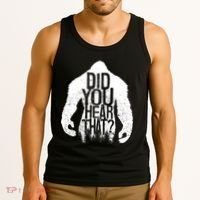 Bigfoot Did You Hear That Distressed Sasquatch Yeti Tank Top thumb 3