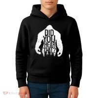 Bigfoot Did You Hear That Distressed Sasquatch Yeti Kids Hoodie thumb 4