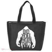 Bigfoot Did You Hear That Distressed Sasquatch Yeti Tote Bag thumb 0