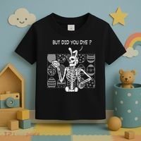 But Did You Dye Easter Funny Skeleton Bunny Toddler T-Shirt thumb 3