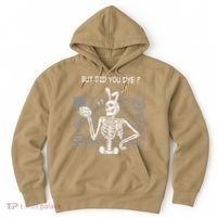 But Did You Dye Easter Funny Skeleton Bunny Hoodie thumb 0