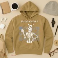 But Did You Dye Easter Funny Skeleton Bunny Hoodie thumb 3