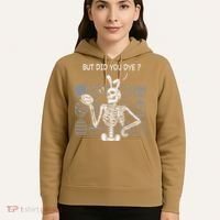 But Did You Dye Easter Funny Skeleton Bunny Hoodie thumb 5
