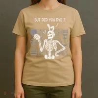 But Did You Dye Easter Funny Skeleton Bunny T-Shirt thumb 4