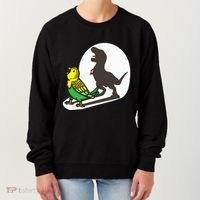Bird Dinosaur Zookeeper Paleontologist Budgie Parakeet T Rex Women's Sweatshirt thumb 0