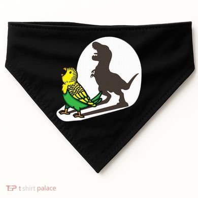 Bird Dinosaur Zookeeper Paleontologist Budgie Parakeet T Rex USA-Made Doggie Bandana