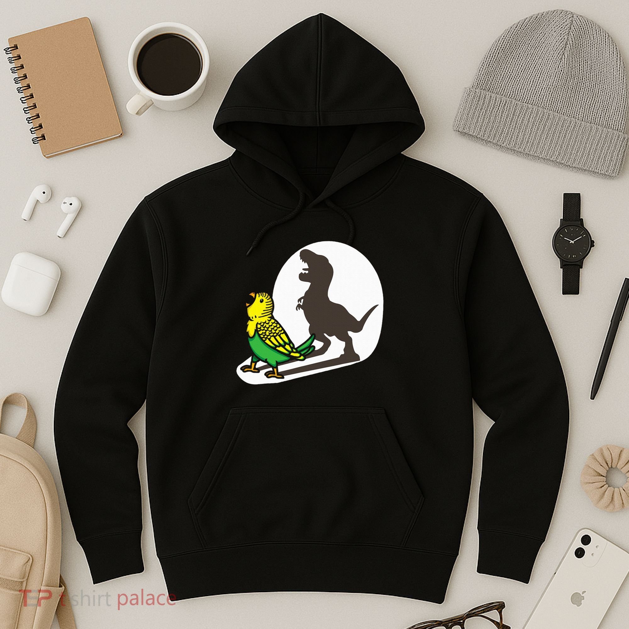 Bird Dinosaur Zookeeper Paleontologist Budgie Parakeet T Rex Hoodie