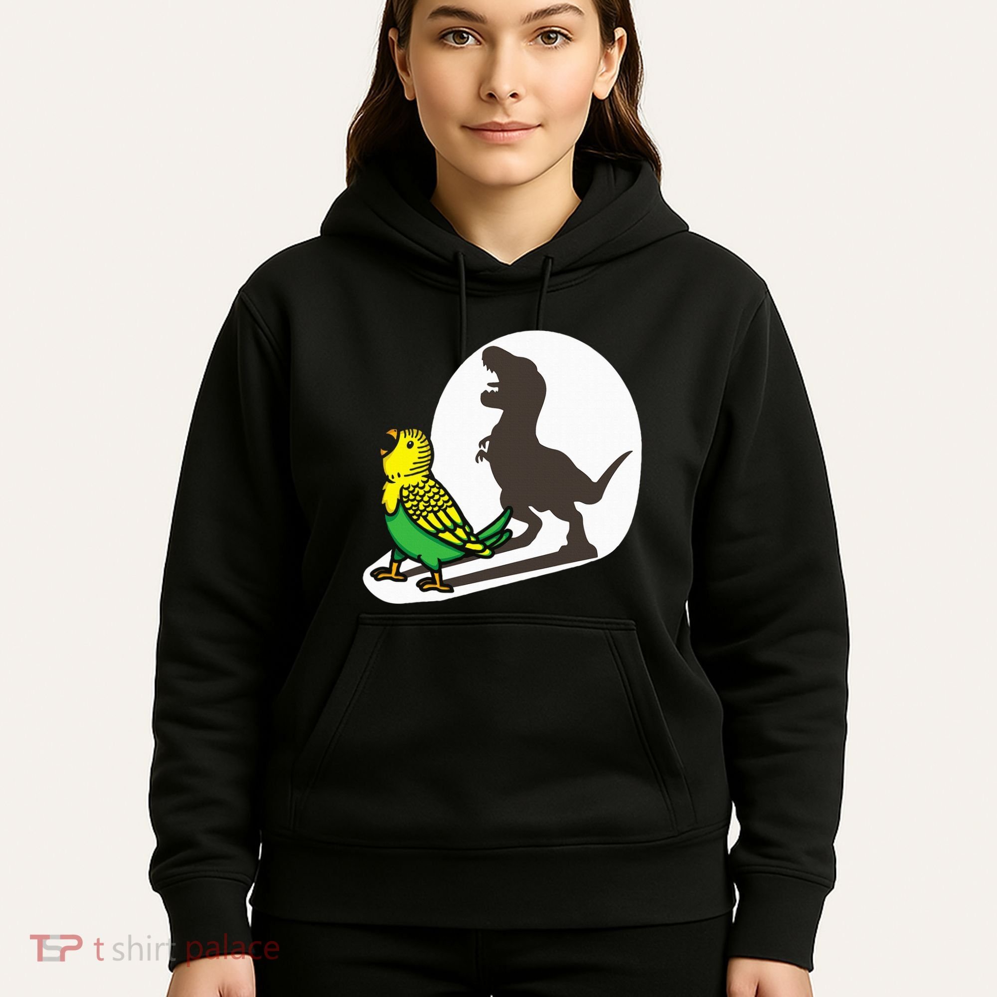 Bird Dinosaur Zookeeper Paleontologist Budgie Parakeet T Rex Hoodie