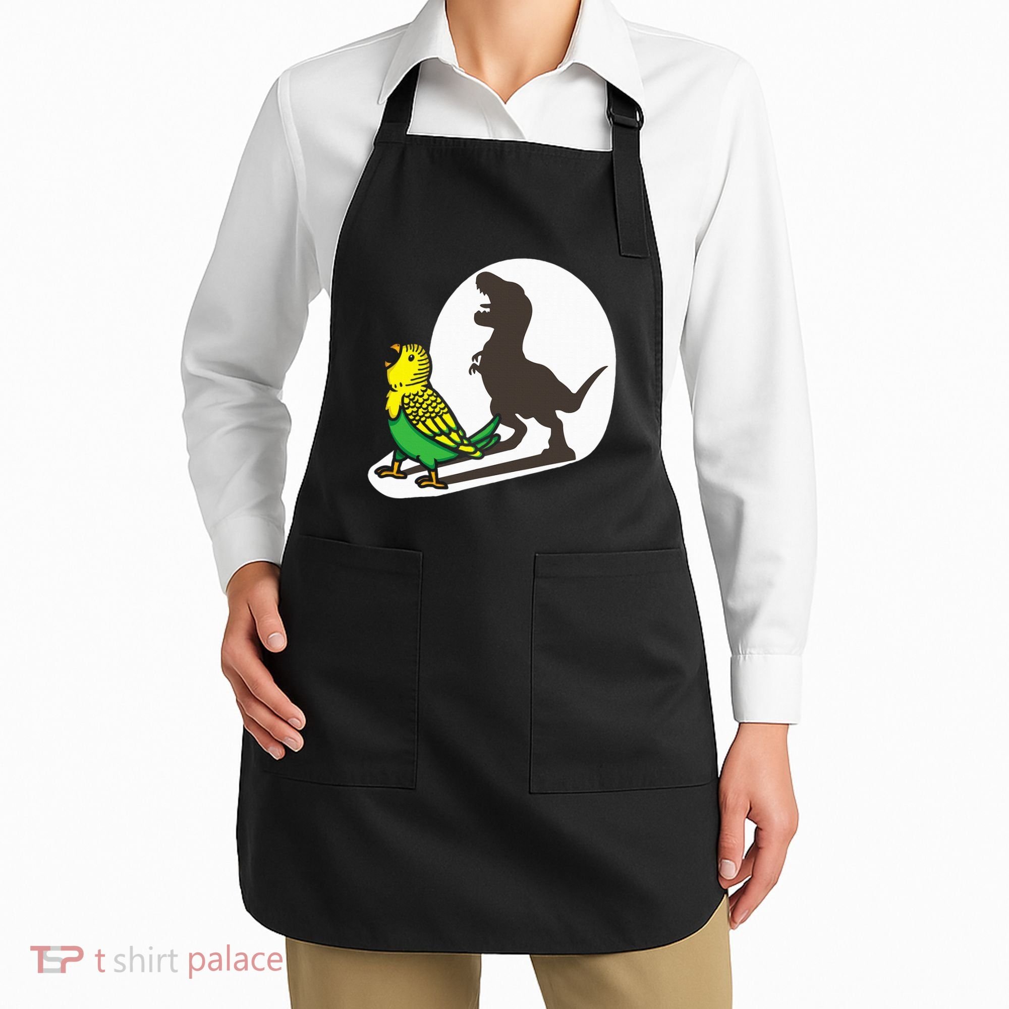 Bird Dinosaur Zookeeper Paleontologist Budgie Parakeet T Rex Apron