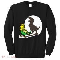 Bird Dinosaur Zookeeper Paleontologist Budgie Parakeet T Rex Sweatshirt thumb 0