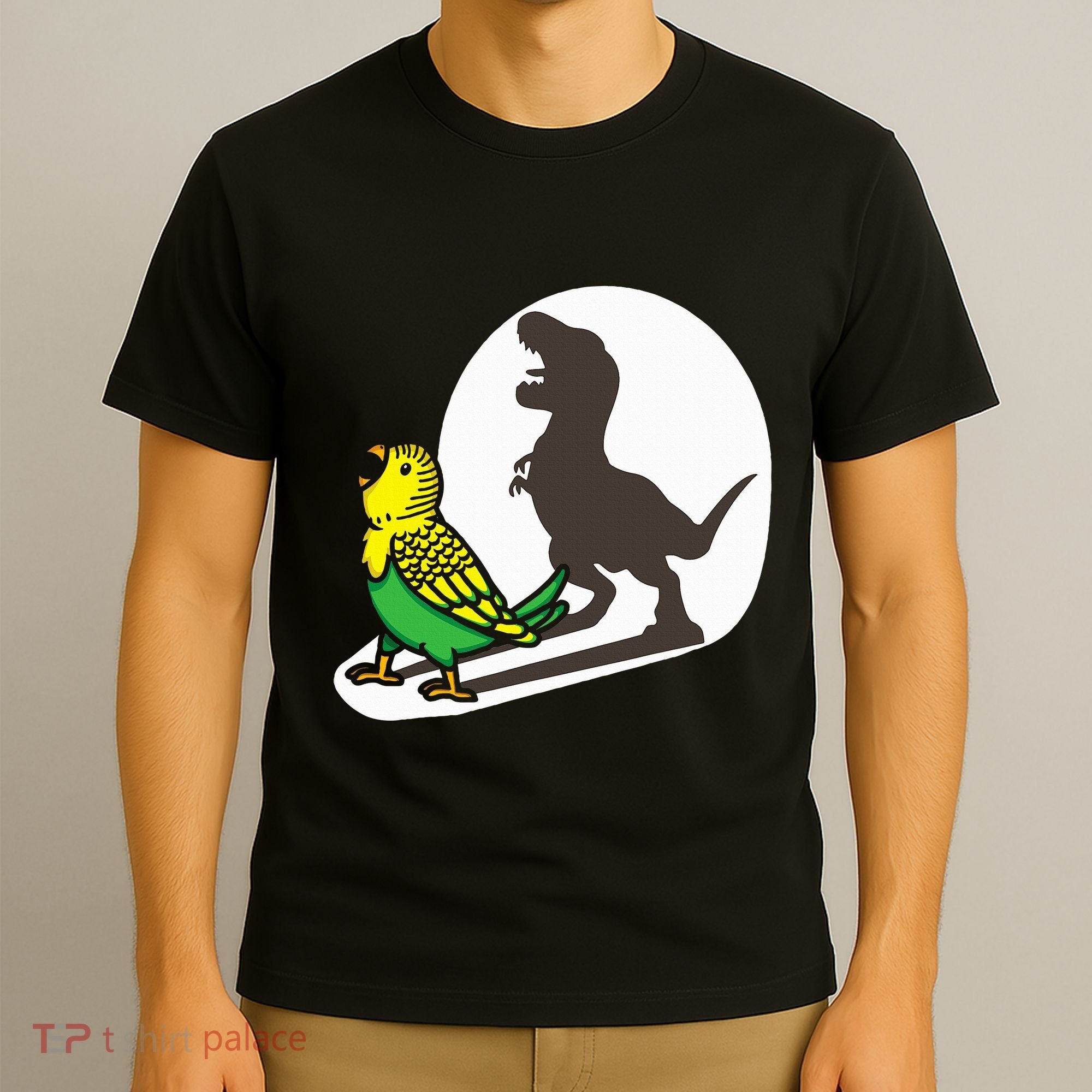 Bird Dinosaur Zookeeper Paleontologist Budgie Parakeet T Rex T-Shirt