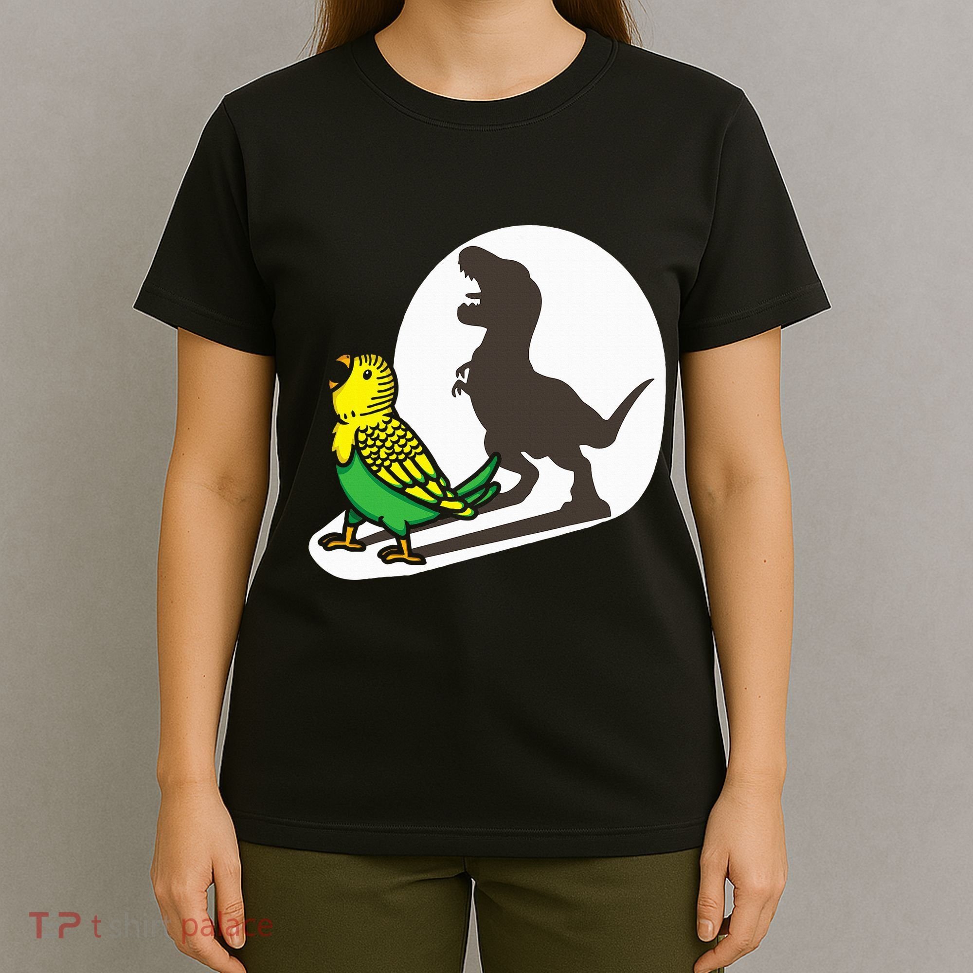 Bird Dinosaur Zookeeper Paleontologist Budgie Parakeet T Rex T-Shirt
