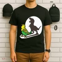 Bird Dinosaur Zookeeper Paleontologist Budgie Parakeet T Rex T-Shirt thumb 6