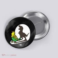 Bird Dinosaur Zookeeper Paleontologist Budgie Parakeet T Rex Button thumb 0