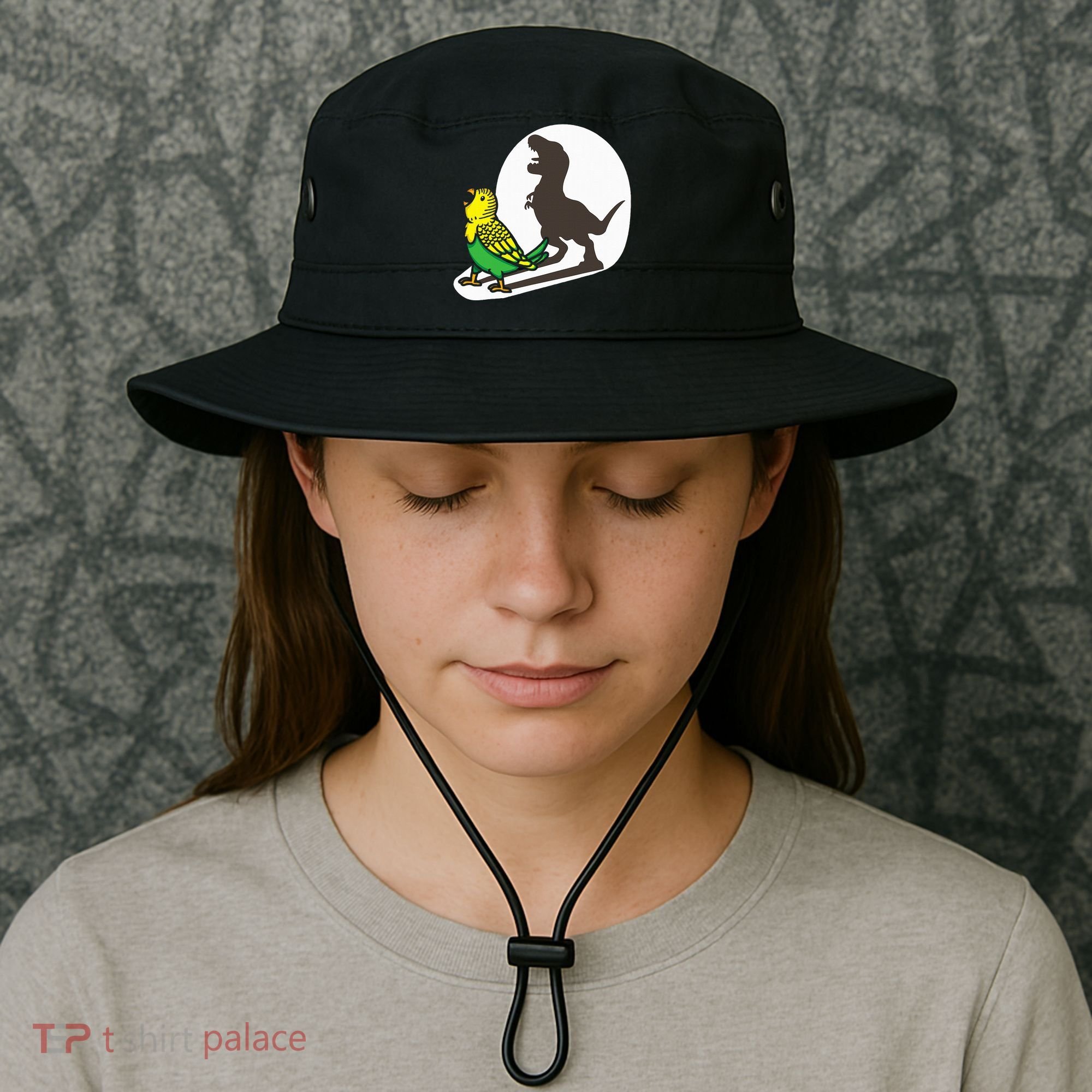 Bird Dinosaur Zookeeper Paleontologist Budgie Parakeet T Rex Bucket Hat