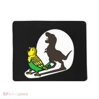 Bird Dinosaur Zookeeper Paleontologist Budgie Parakeet T Rex Mousepad thumb 0