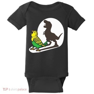 Bird Dinosaur Zookeeper Paleontologist Budgie Parakeet T Rex Baby Bodysuit