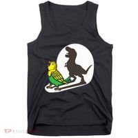Bird Dinosaur Zookeeper Paleontologist Budgie Parakeet T Rex Tank Top thumb 0