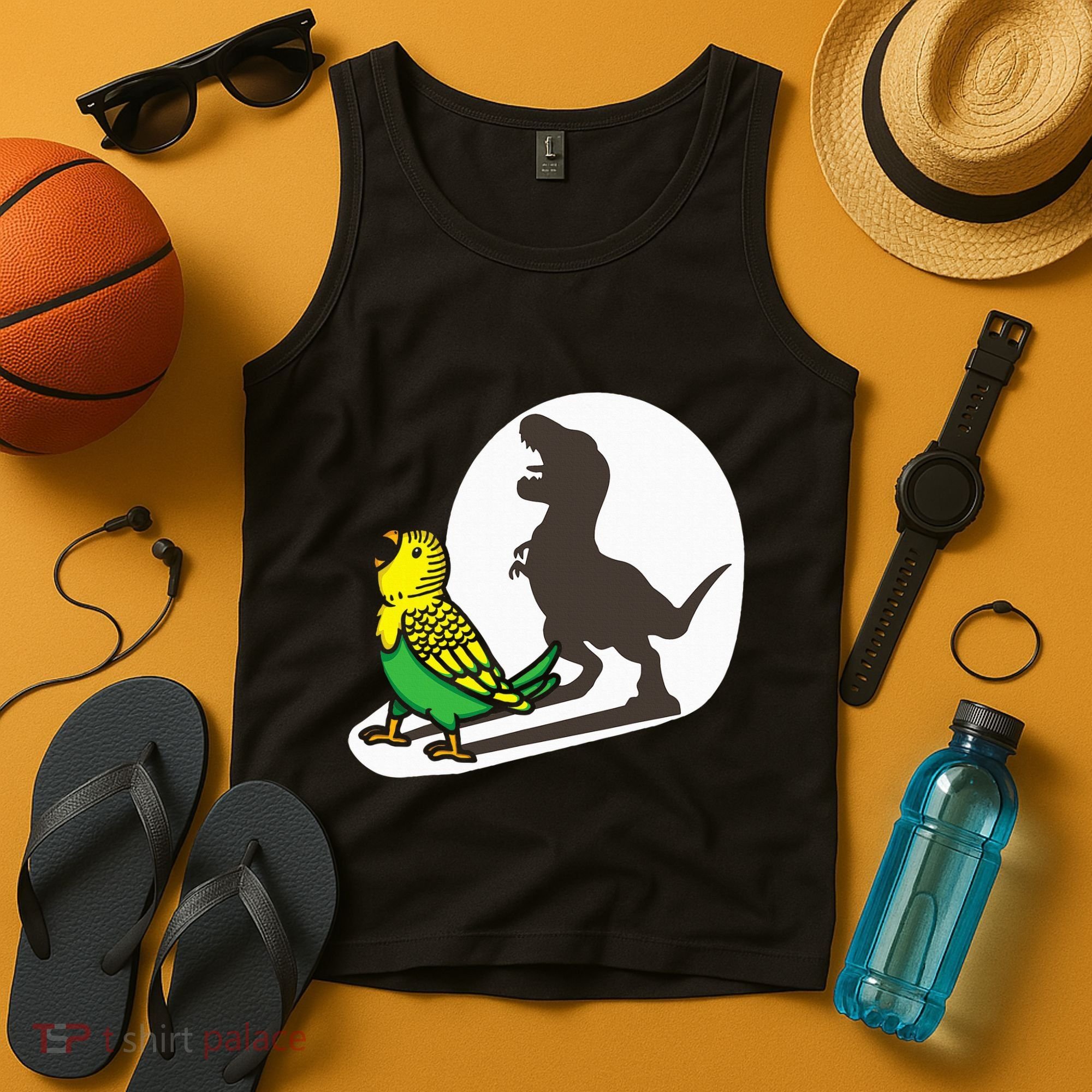 Bird Dinosaur Zookeeper Paleontologist Budgie Parakeet T Rex Tank Top