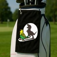 Bird Dinosaur Zookeeper Paleontologist Budgie Parakeet T Rex Golf Towel thumb 2